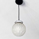Art deco globe pendant light