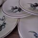 12 dessert plates, Tulips model, Céranord St Amand