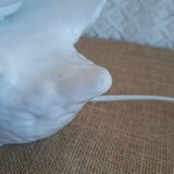 Vintage opaline globe bedside swan lamp