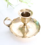 Duo of rat candlesticks in gilded brass