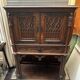 Pair of Gothic style cabinets in dark oak from the 19th century.