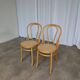 Set of 2 Thonet Style Bentwood Chairs with Cane Seat / Mid-Century Dining F