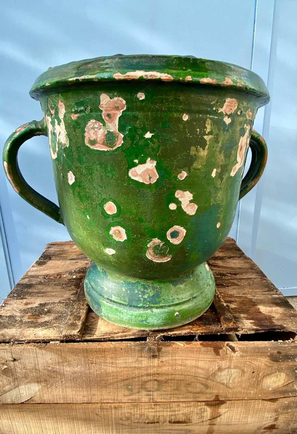 Varnished terracotta jar