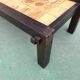Ceramic coffee table with herbarium pattern