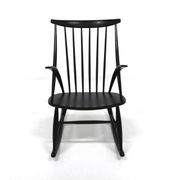 Rocking-chair en hêtre, Illum Wikkelsø, N. Eilersen, Danemark, 1960