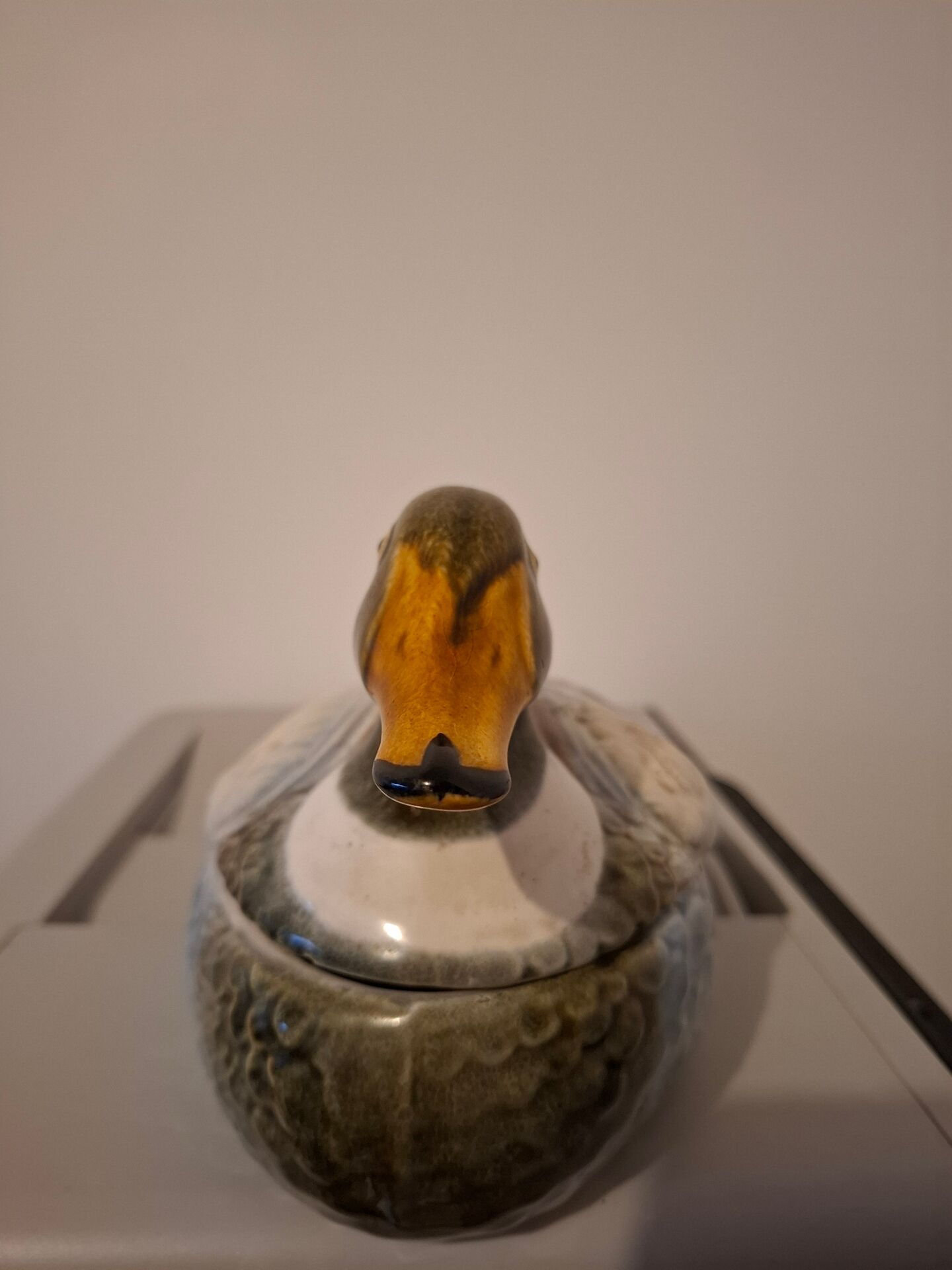Old ceramic duck signed Caugant