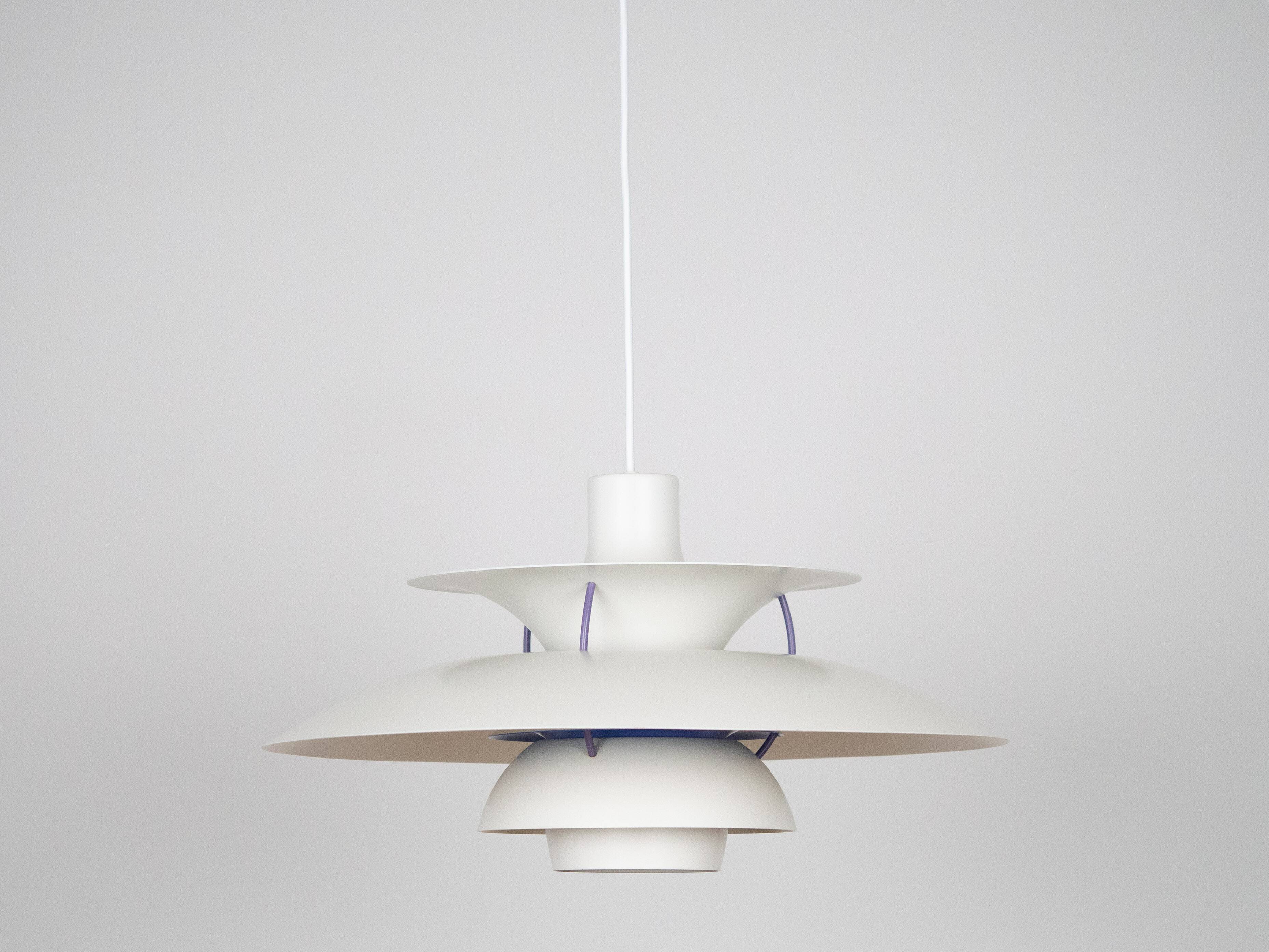 Lampe suspendue vintage danoise PH 5 par Poul Henningsen, Louis Poulsen, 1958