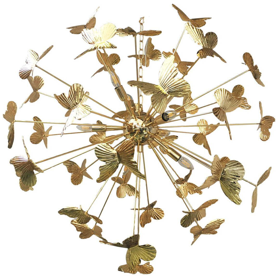 hammered brass chandelier