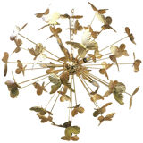 hammered brass chandelier