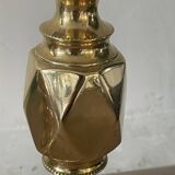 Pair of antique english princess of diamonds brass candlesticks