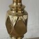 Pair of antique english princess of diamonds brass candlesticks