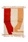 Modern Moroccan Berber rug white terracotta peach