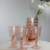 Windsor pink glass geometric vase from Luminarc