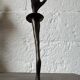 Small bronze dancer in 1980s modernist style.