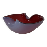 Red and Lilac Sommerso Murano Glass Bowl or Ashtray, Italy, 1960s