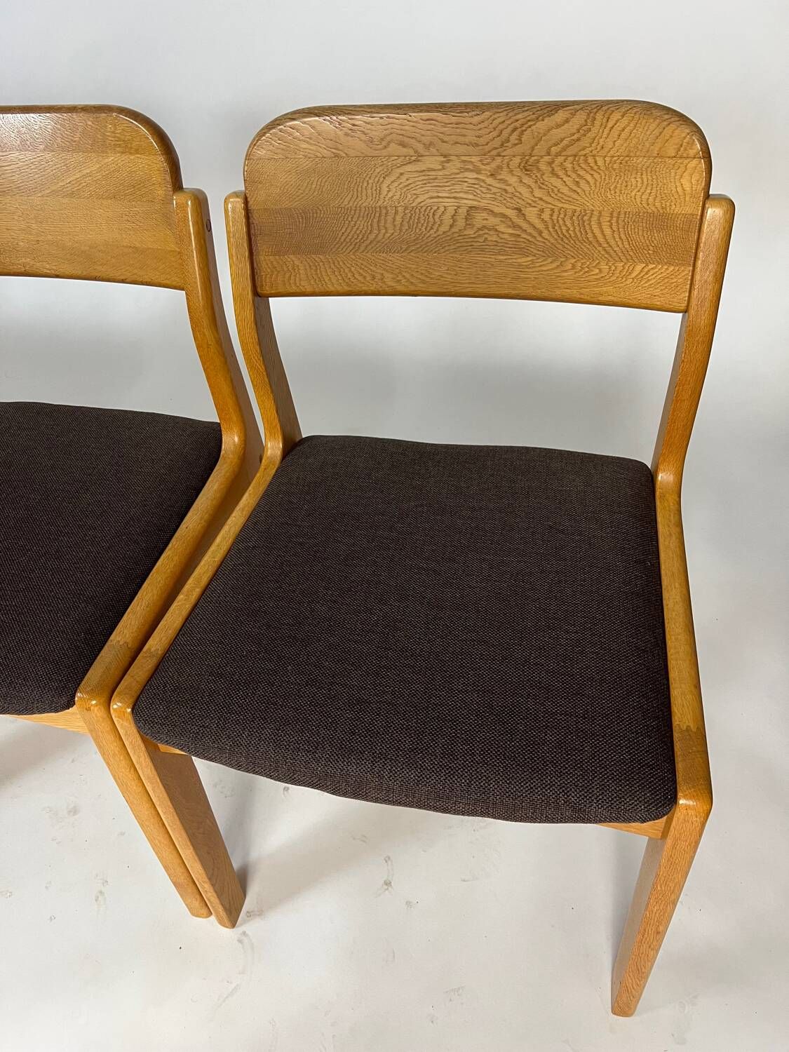 6 oak chairs by Henning Kjaernulf dining chair vintage Danish