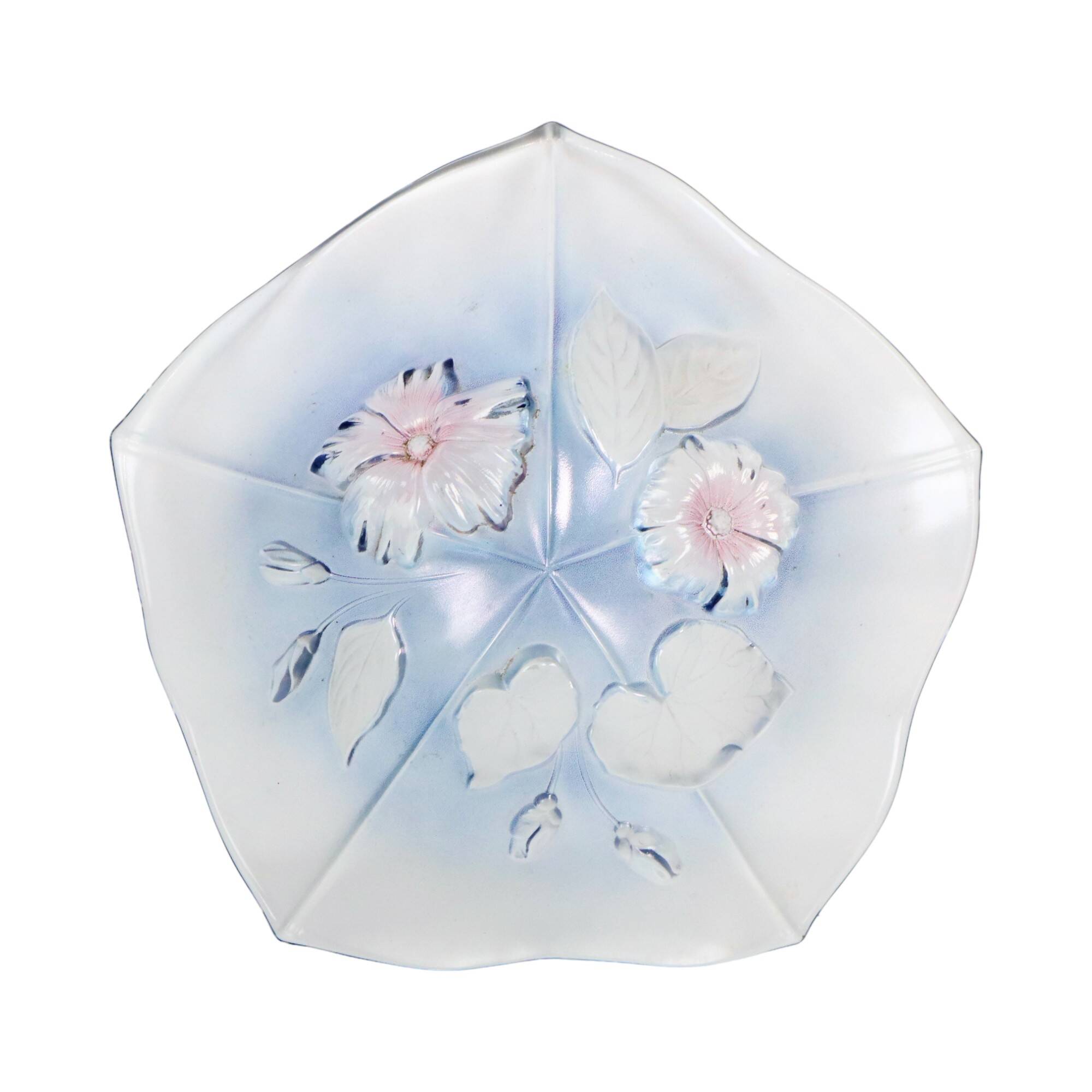 Vintage Fruit Bowl Flowers Walther Mikasa Calypso Crystal 1980s