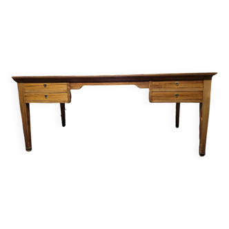 Bureau en acajou plateau en cuir bordeaux – Style Directoire