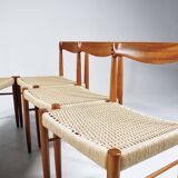 6 wood and rope chairs by Henry Klein for Bramin, 1960s