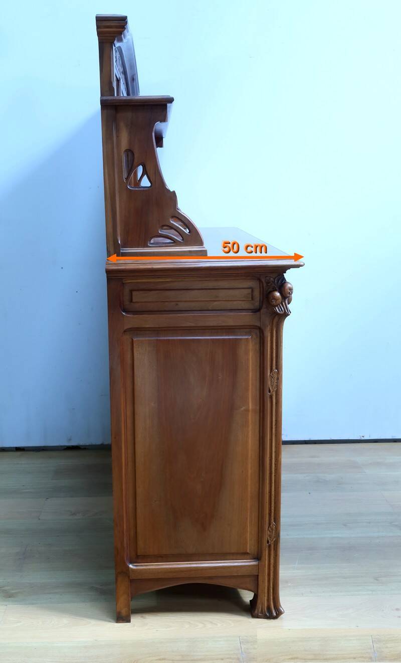 Walnut Sideboard, Art Nouveau – 1900