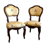 Paire de chaises style Louis XV, XIXe siècle