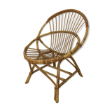 Rattan basket armchair