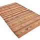 Tapis Kilim rouge et marron fait main