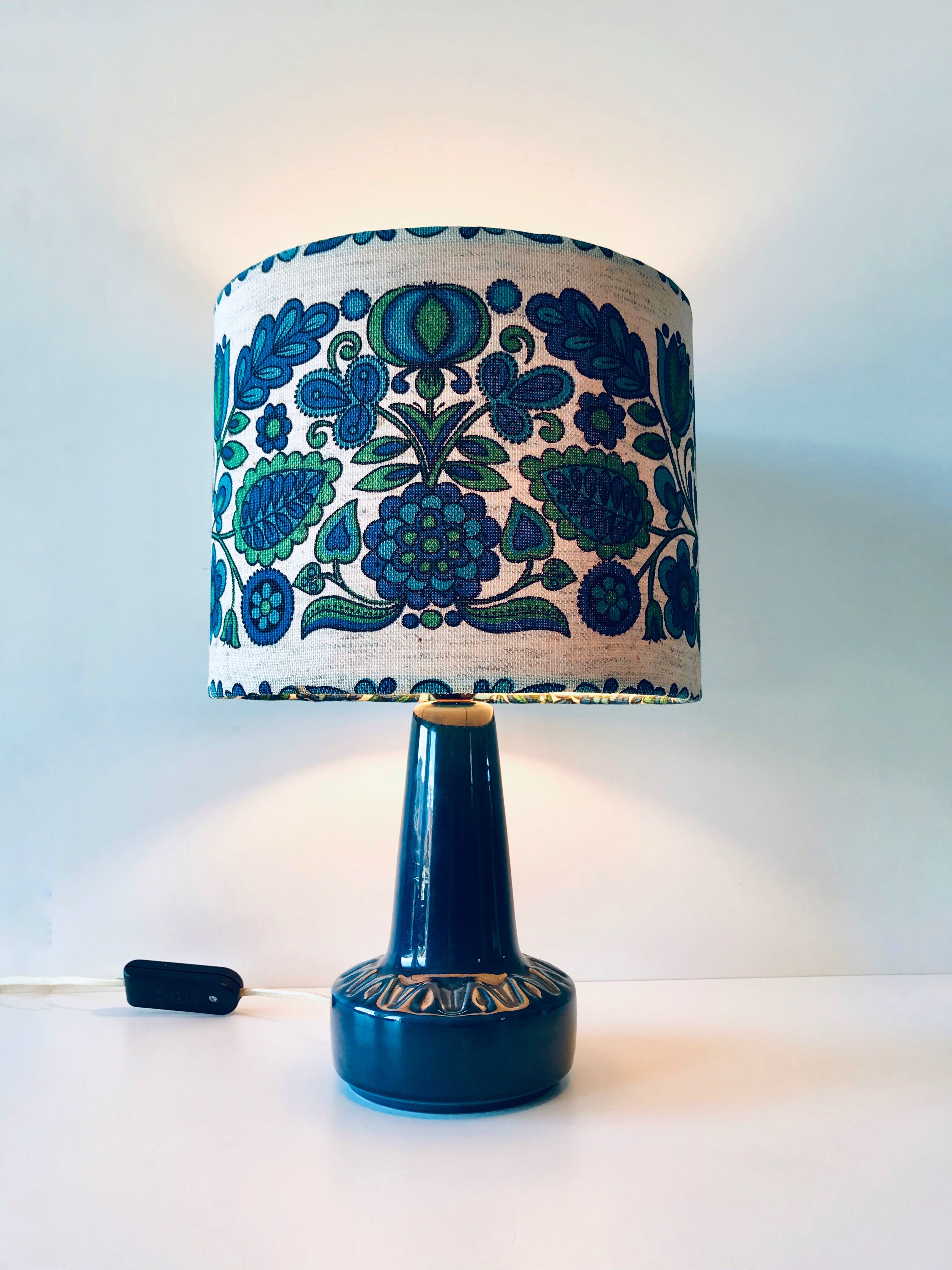 70s blue lamp