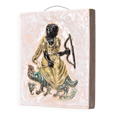 Ceramic plaque by Paul Pouchol, Vallauris, 1950s