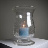 Vintage Biot style bubble glass tealight holder or vase