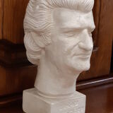 Sculpture of the bust of Eddy Mitchell