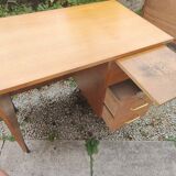 Desk and chair in blond oak 1950s/1960s