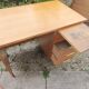 Desk and chair in blond oak 1950s/1960s