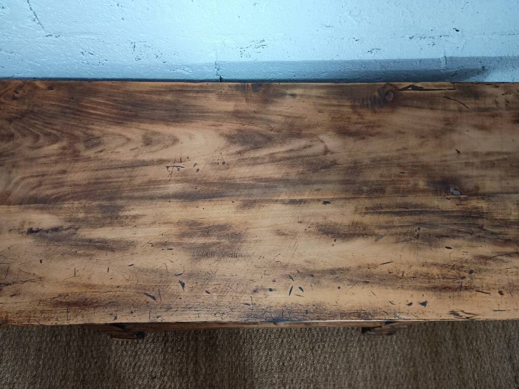 Vintage Parisian buffet in fir wood