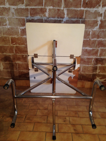 Vintage shapeica folding table and chrome feet 60/70