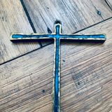 Piéchaud enameled bronze wall cross.