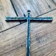 Piéchaud enameled bronze wall cross.