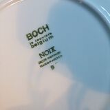 8 Boch dessert plates with walnut decor