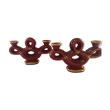 Pair of candleholders