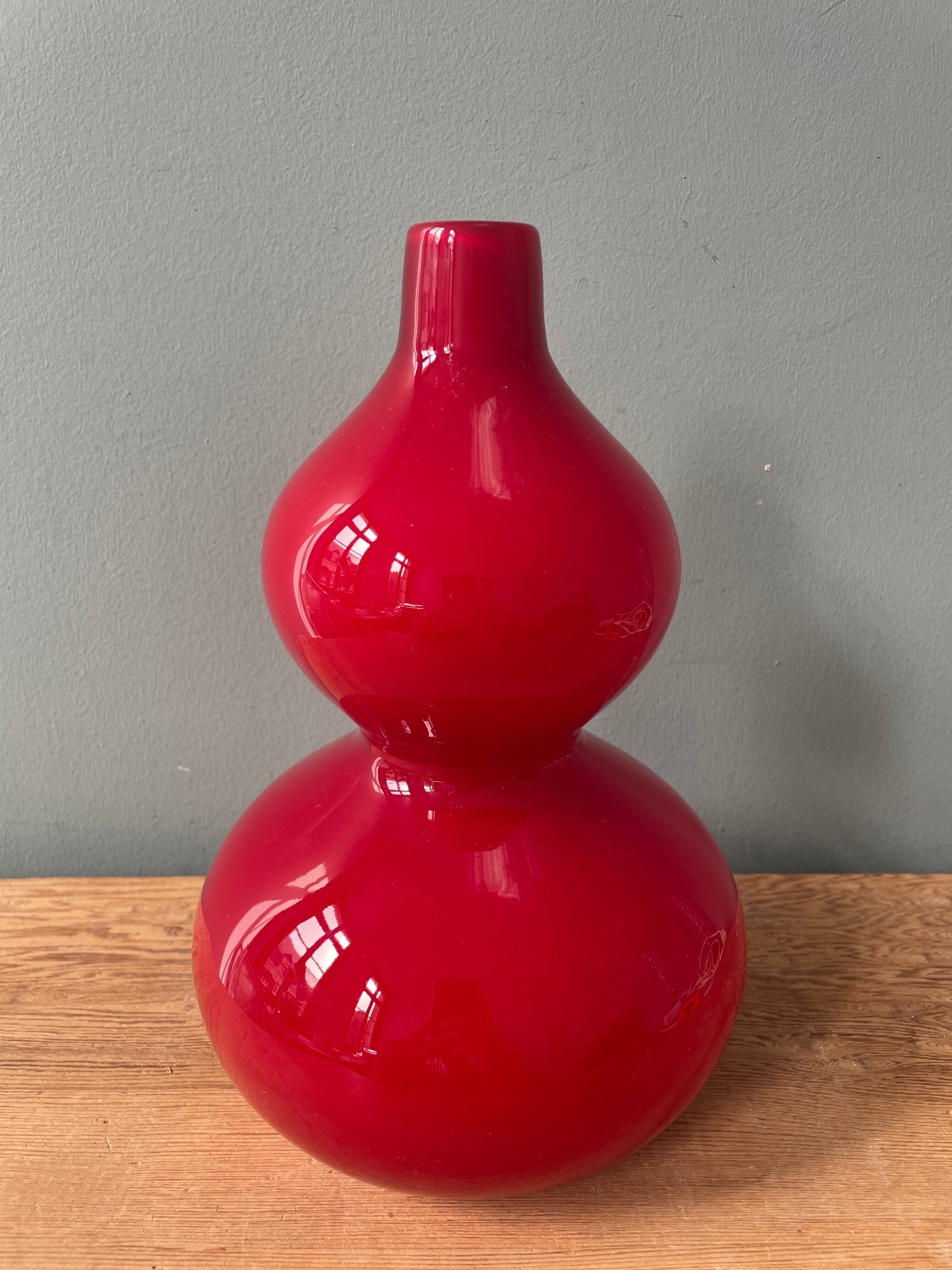 Holmegaard blown glass vase, Denmark 1960