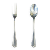 Christofle cutlery set model Boréal 24 pieces Silver-plated Metal Art D box