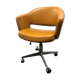 Vintage office chair in mustard yellow skai circa 1960