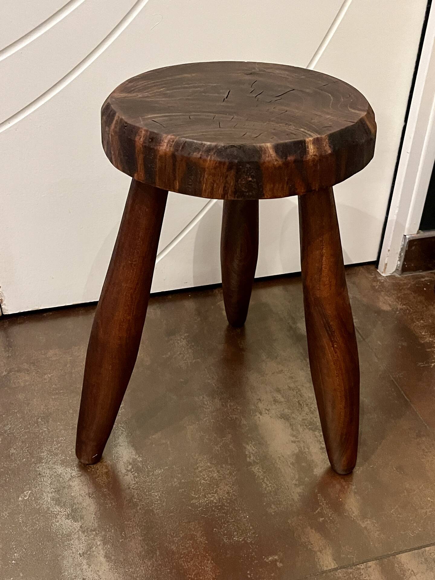 Vintage brutalist tripod shepherd stool mountain