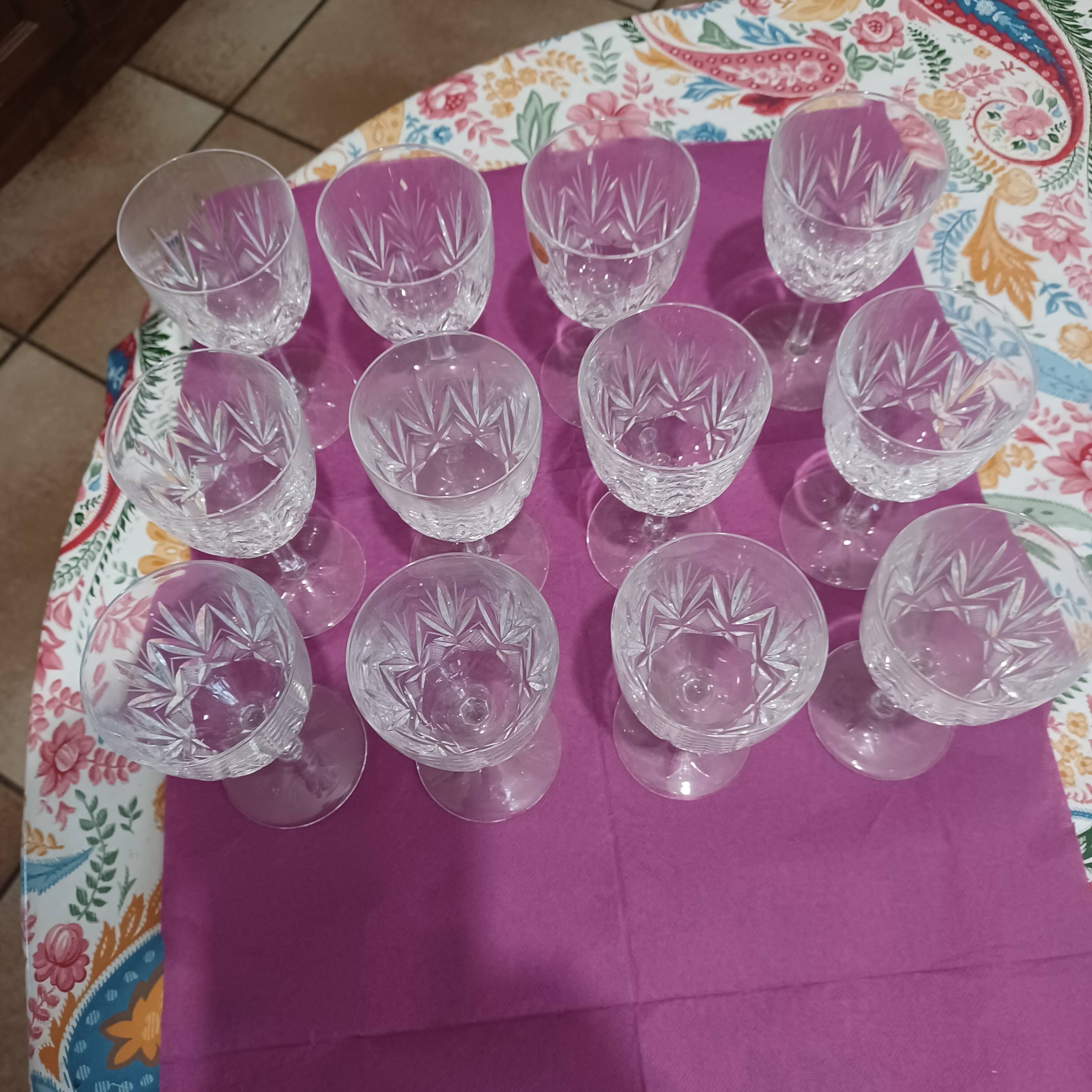 Crystal wine glasses