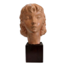 Terracotta bust of a young girl, art-deco, by j.c. guéro – early twentieth century