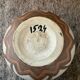 Vintage glazed ceramic ball vase signed