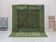 Traditional handwoven green Moroccan wool rug