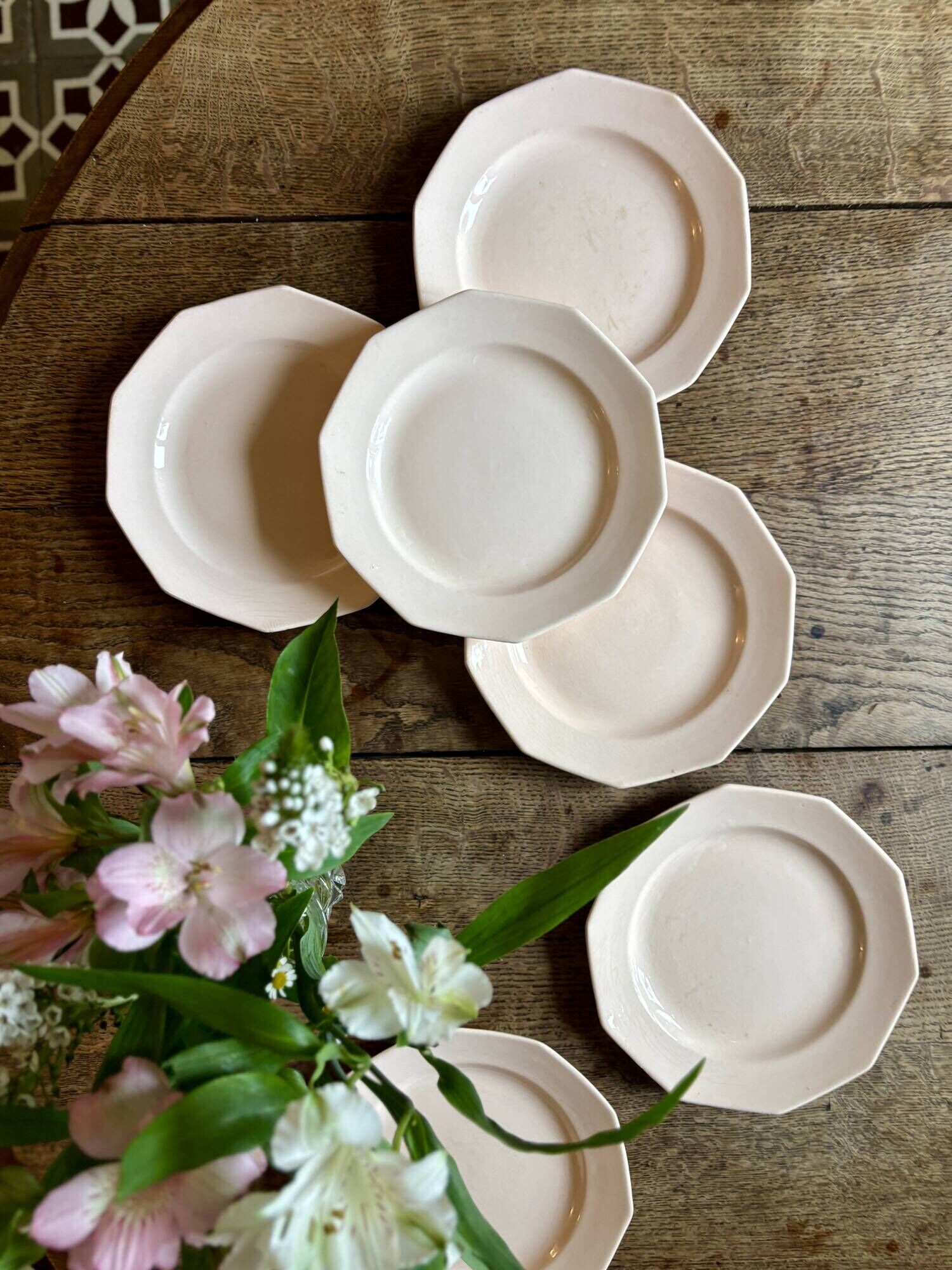Set of 6 vintage dessert plates from Saint Amand.