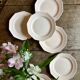 Set of 6 vintage dessert plates from Saint Amand.