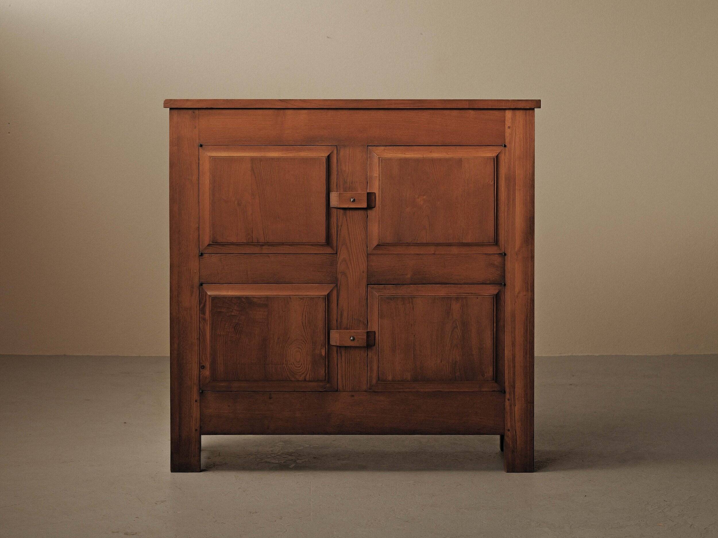 Four-door solid oak sideboard – France, 1960s